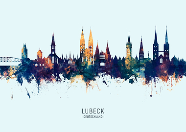 Lubeck Deutschland Skyline