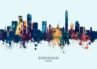 Birmingham England Skyline