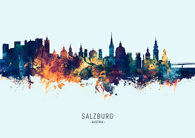 Salzburg Austria Skyline