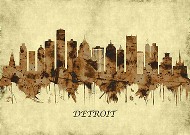 Detroit Michigan Cityscape