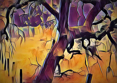 Mighty Oak Retro Art