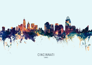 Cincinnati Ohio Skyline