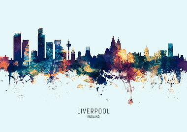 Liverpool England Skyline