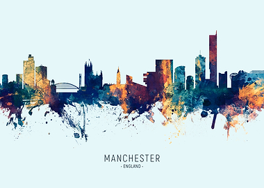 Manchester England Skyline