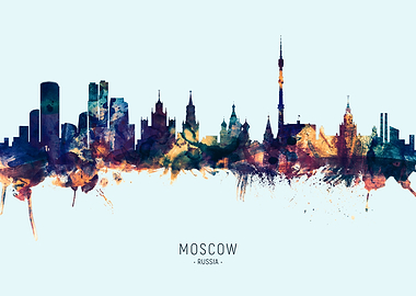 Moscow Russia Skyline