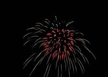 Firework Burst Night Sky