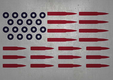 US Flag American Guns
