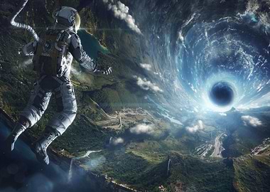 Astronaut and Black Hole