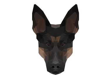 German Shepherd Polyart