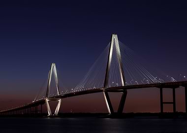 Ravenel Bridge At Night