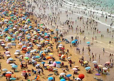 Crowded Beach