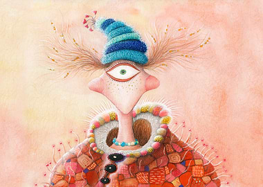 The lady with red coat