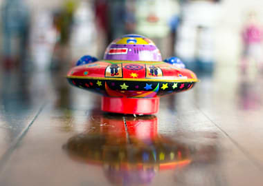 retro UFO toy