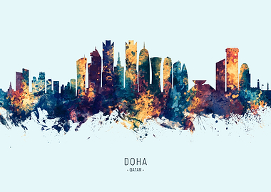 Doha Qatar Skyline