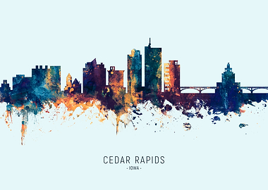 Cedar Rapids Iowa Skyline