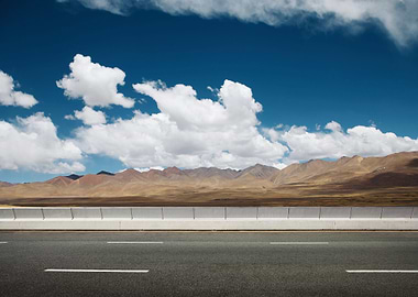 Empty Asphalt Road And Mou