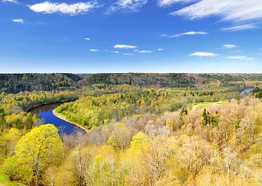 Spring Landscape In Siguld