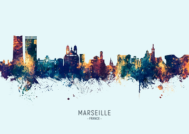 Marseille France Skyline