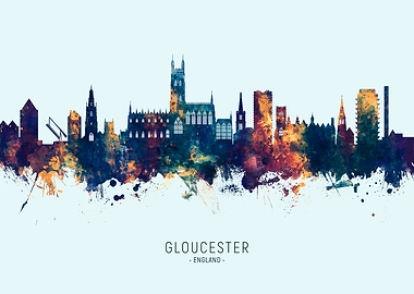 Gloucester England Skyline