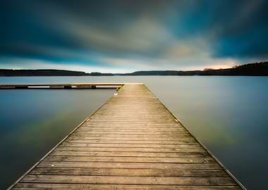 Lake Landscape With Jetty