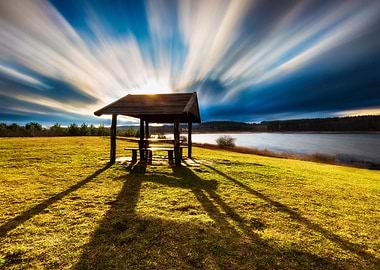 Landscape With Wooden Hut
