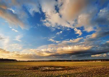 Heavy Rain Clouds Over The