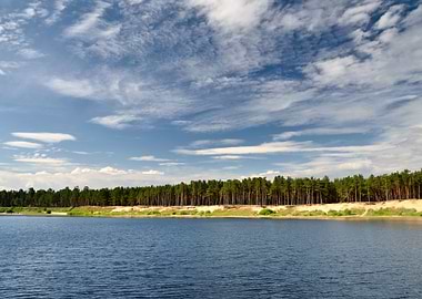 Lake Landscape In Summer