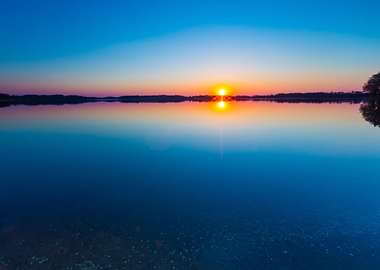 Lake At Sunset