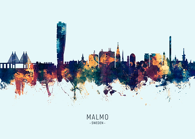 Malmo Sweden Skyline