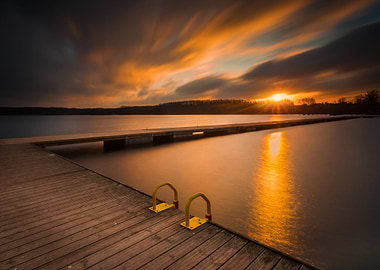 Lake Landscape With Jetty