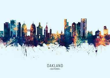 Oakland California Skyline