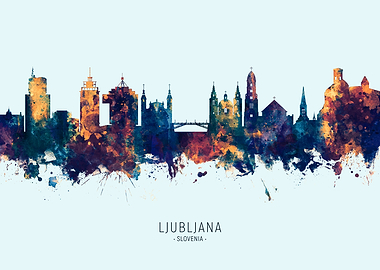 Ljubljana Slovenia Skyline