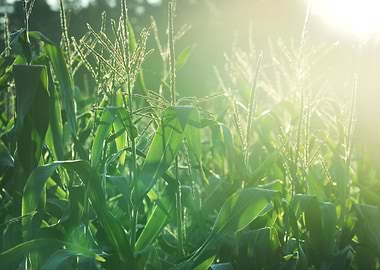 Corn Field CloseUp At The