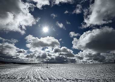 Heavy Snow Storm Clouds Ov
