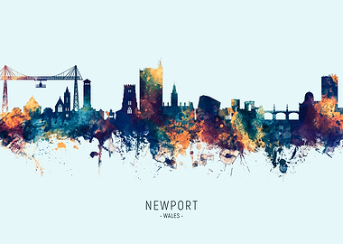 Newport Wales Skyline