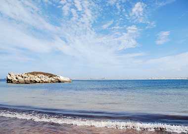 Huge Rock At Baleal Beach