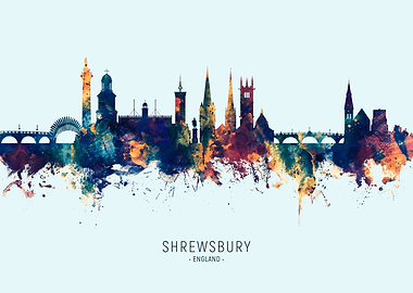 Shrewsbury England Skyline