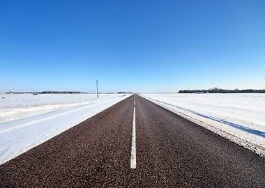 Classic Winter Scene Of A