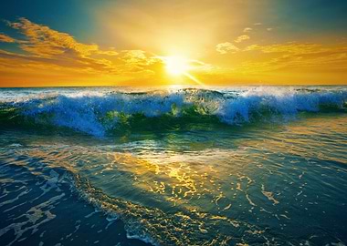 Sunrise Ocean Waves