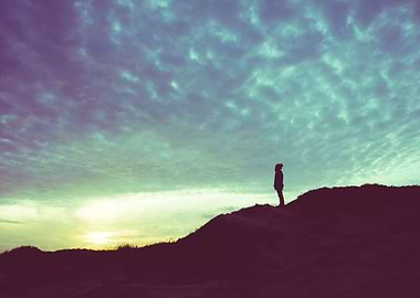 Back Light Silhouette Of A