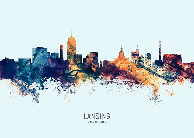 Lansing Michigan Skyline