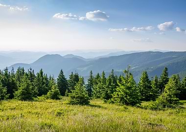 Slovakian Mountains In Sum