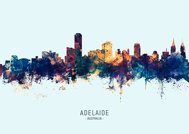 Adelaide Australia Skyline