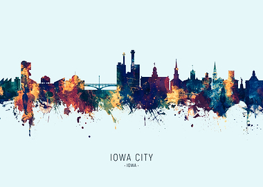 Iowa City Iowa Skyline