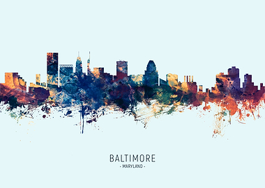 Baltimore Maryland Skyline