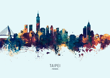 Taipei Taiwan Skyline