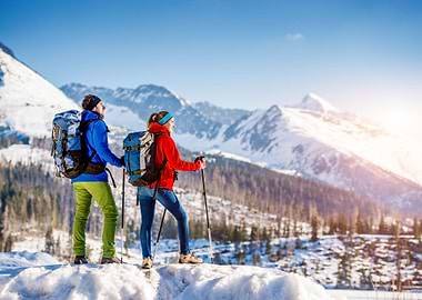 Young Couple On A Hike