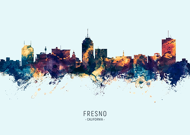 Fresno California Skyline
