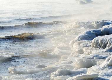 Frozen Sea View Waves Hitt