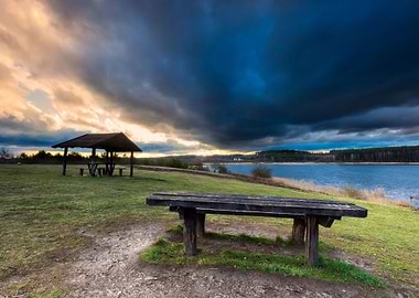 Landscape With Wooden Hut
